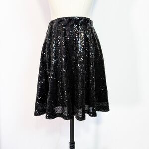 Xhilaration | Black Sequin Circle Mini Short Skirt | Sz S/P